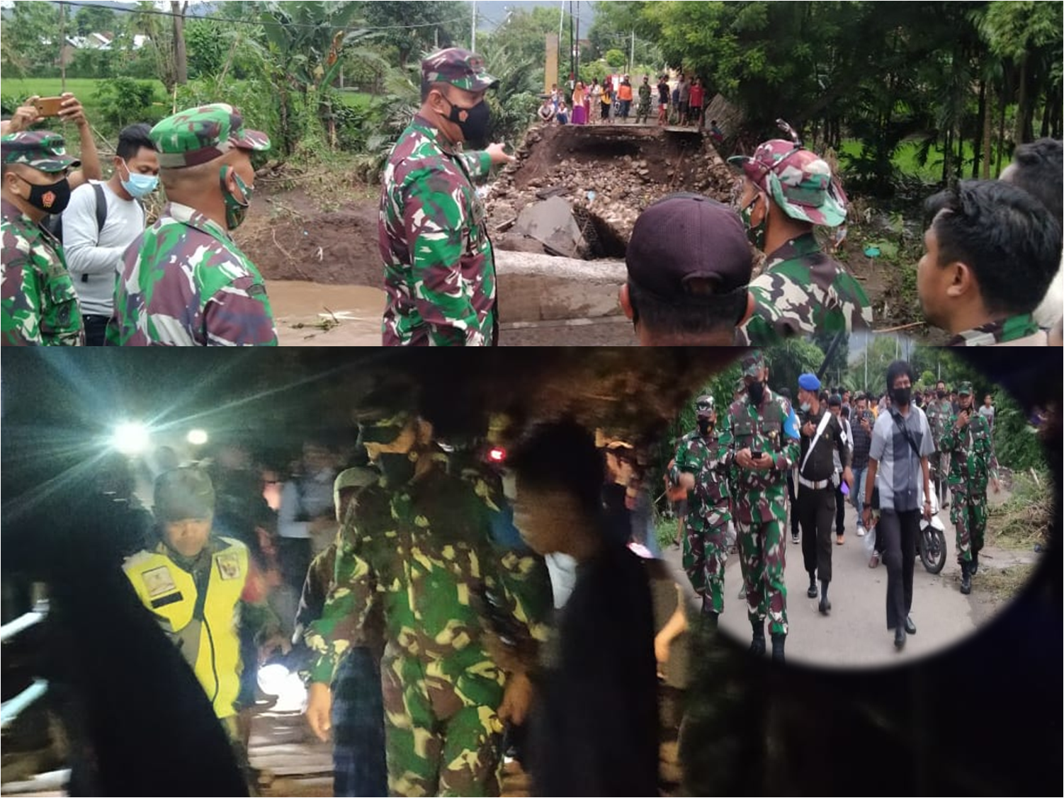 Banjir Bandang Bima Putuskan Sejumlah Jembatan, Danrem Tinjau Kondisi Lokasi