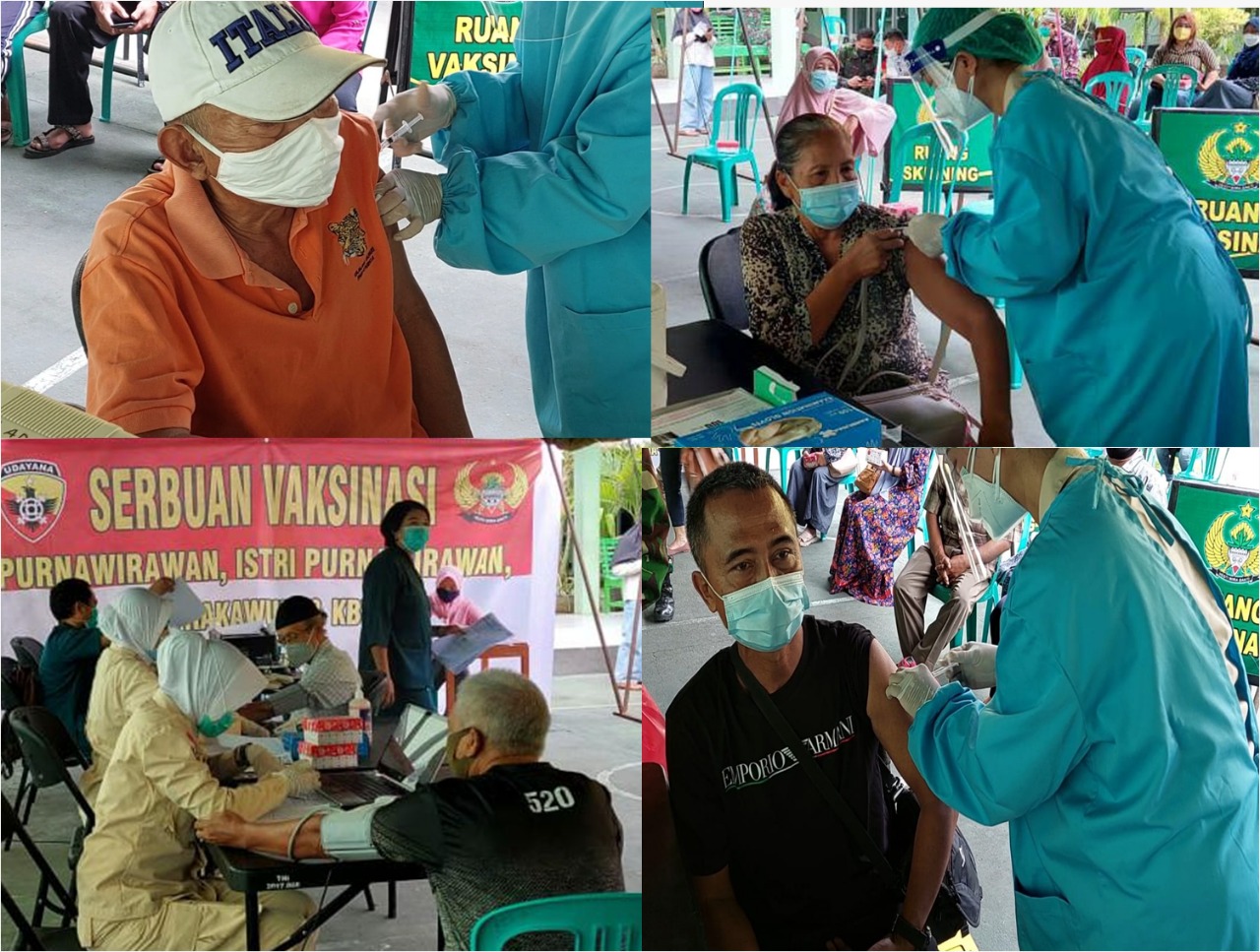 Korem 162/WB Vaksinasi Covid-19 Purnawirawan dan Warakawuri
