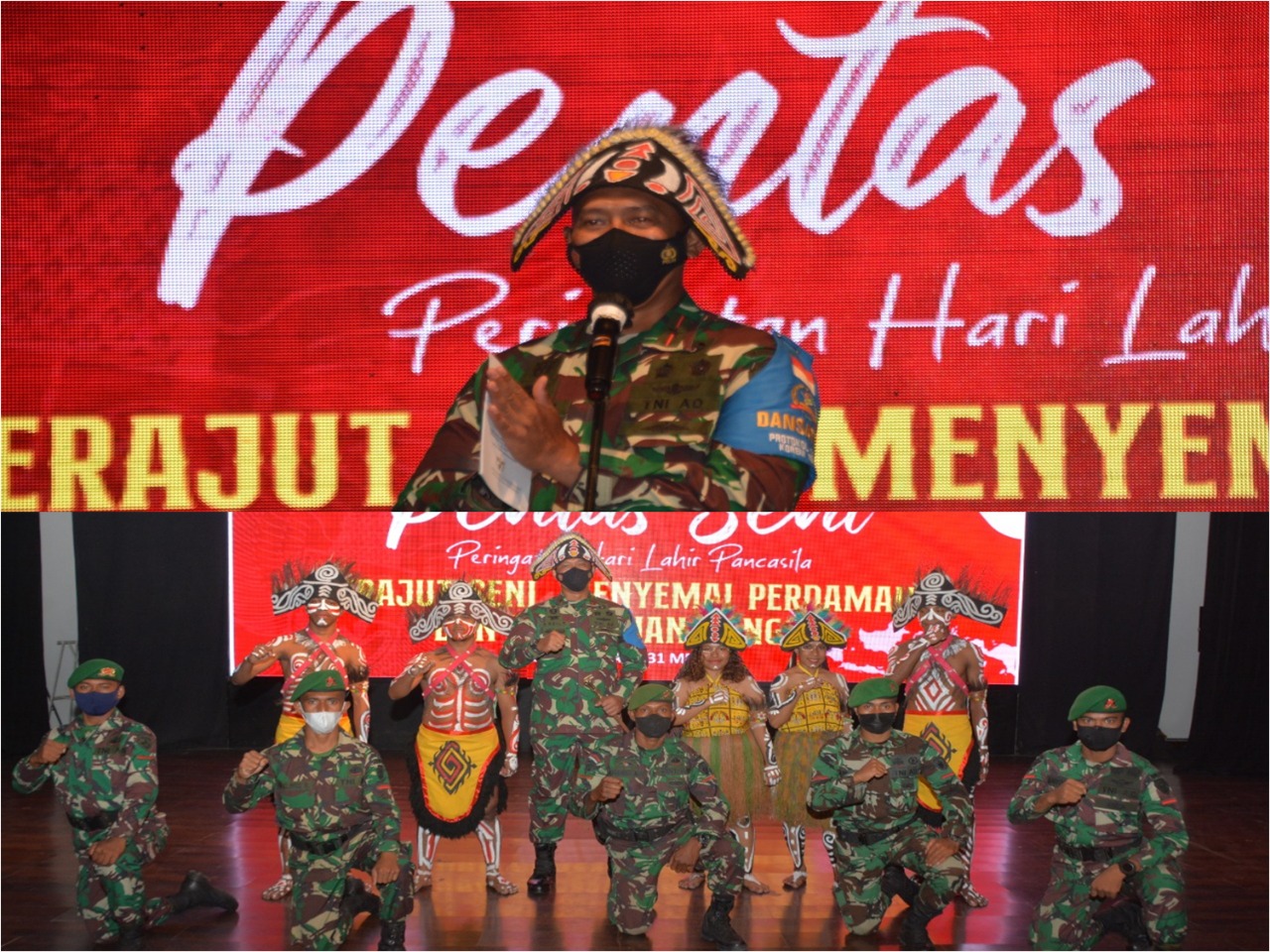 Peringati Hari Lahir Pancasila Danrem 162/WB Gelar Pentas Seni Kompak