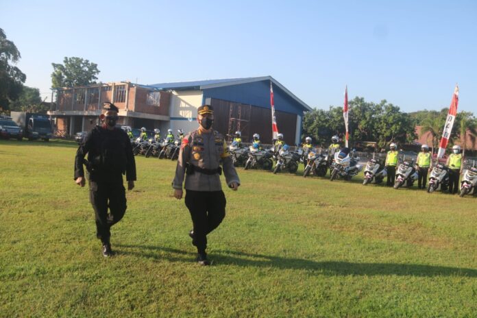 Atensi MXGP, Polda NTB Gelar Apel Pergeseran Pasukan Atensi MXGP, Polda NTB Gelar Apel Pergeseran Pasukan