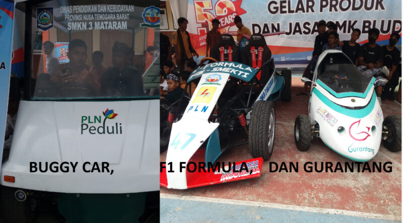 HUT SMKN 3 Ke-52 Kadis Dikbud NTB Luncurkan Buggy Car