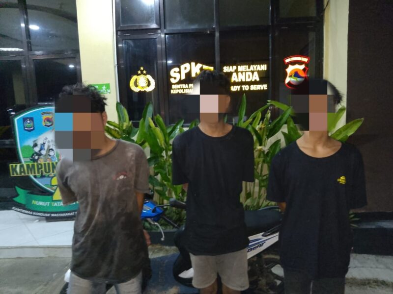 Tiga Terduga Pelaku Tindak Pidana Pencurian Diamankan Polsek Pujut