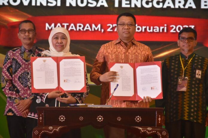 NTB Tandatangani MoU PKS dengan Provinsi JATIM NTB Tandatangani MoU PKS dengan Provinsi JATIM