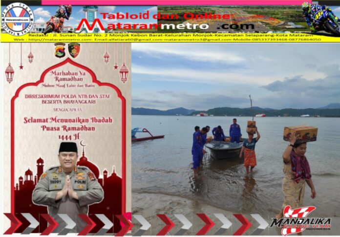 Warga Teluk Gok Masih Terisolir, Ditpolairud Polda NTB Kirim Bantuan Ramadhan
