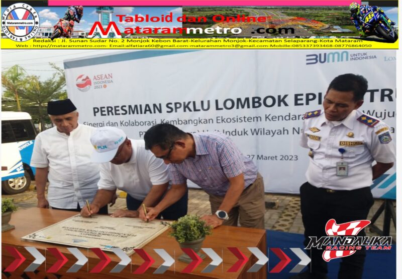 Peresmian SPKLU IX Lombok Epicentrum Mall Sinergi Kolaborasi PLN NTB