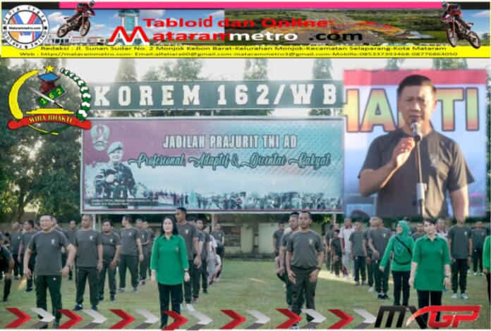 Danrem 162/WB Bakal Pindah Tugas, Berpamitan Dengan Olah Raga Bersama Danrem 162/WB Bakal Pindah Tugas, Berpamitan Dengan Olah Raga Bersama
