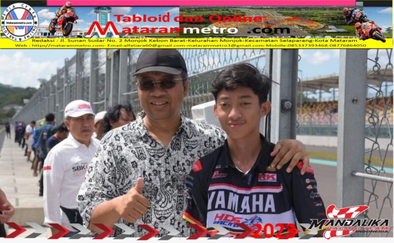 Gubernur NTB Dr. H. Zulkieflimansyah temui Arai Agaska Dibani Laksana, siswa SMA 6 Mataram juarai Kejuaraan Nasional Super Race 125 cc di Sirkuit Mandalika mengalahkan pembalap-pembalap Nasional.