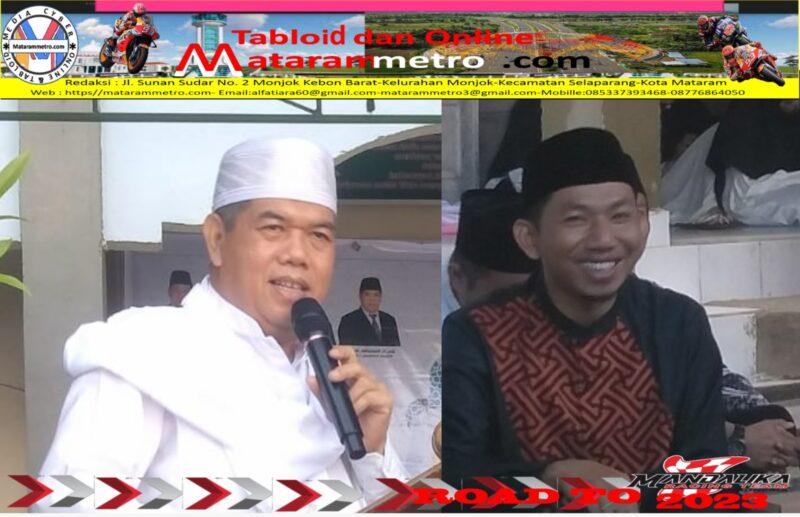 Kepala Kantor Kemenag Lombok Tengah TGH. Nasrullah, MPd., dan Kepala MTsN 2 Loteng H. Nasrudin Mansyur, MPd.,