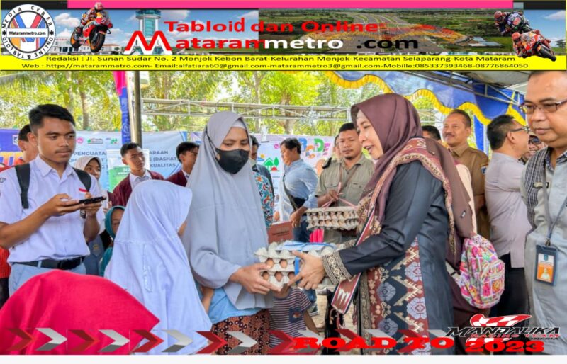 Wakil Gubernur NTB, Dr. Hj. Sitti Rohmi Djalilah melakukan Monev Stunting dan Posyandu Keluarga Plamboyan Lembuak Narmada, Selasa (29/8/2023).