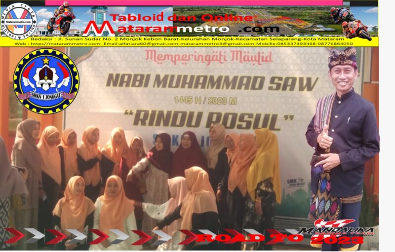 Kepala SMKN 1 Jonggat H.Ruju Rahmad S.Pd., M.T., Rindu Rosul Jonggat Bersholawat