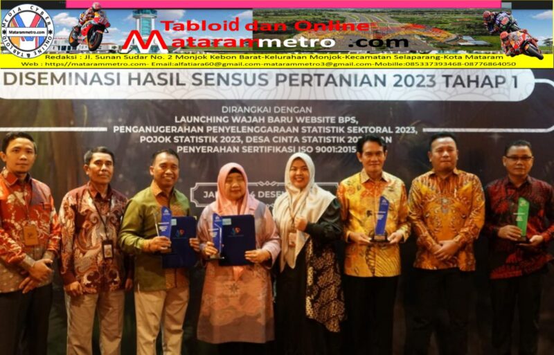Masuk 3 Besar Nasional, Pemprov NTB raih Penghargaan Anindhita Wistara Data BPS RI