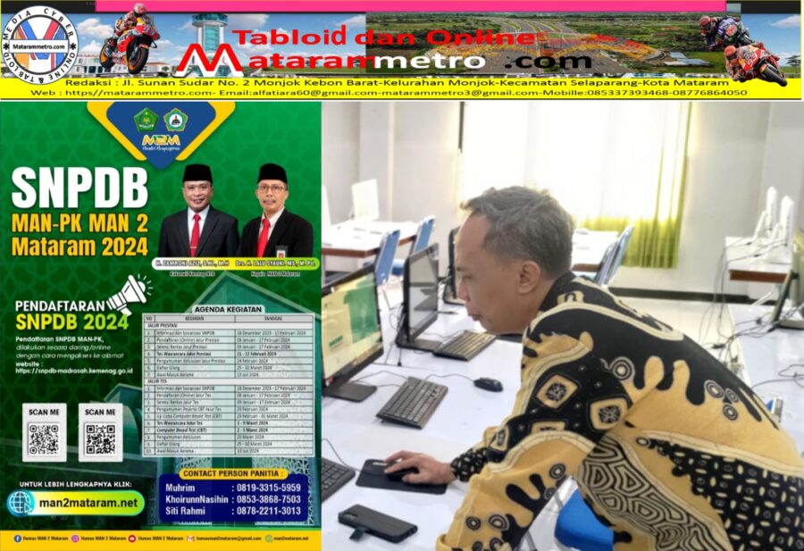 MAN 2 Mataram Buka Pendaftaran SNPDB MAN-PK 2024 Jaring Generasi NTB Maju Melaju