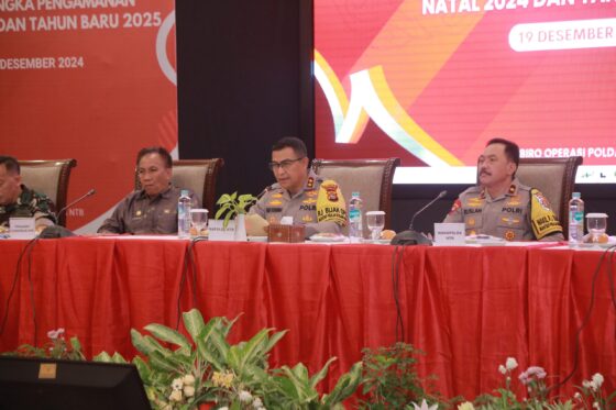 Rapat Lintas Sektoral Bahas Kesiapan Pengamanan Natal dan Tahun Baru di NTB