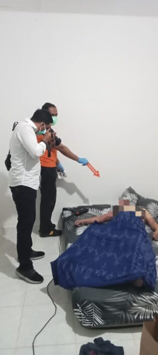 Polres Loteng Gelar Olah TKP Penemuan Mayat di Kuta.