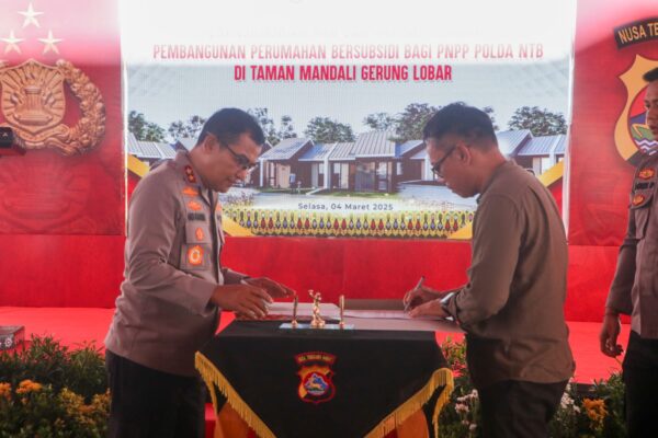 Ground Breaking Perumahan Taman Mandali Polda NTB MoU Penyediaan Rumah Besubsidi Untuk Personil