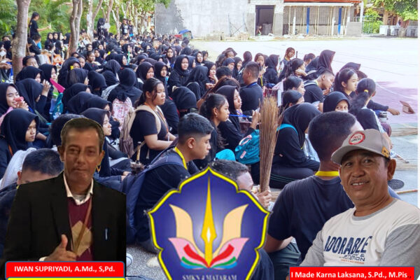 Kepala SMKN 4 Mataram Iwan Supriady, AMD., S.Pd., melalui Waka Kesiswaan SMKN 4 Mataram I Made Karna Laksana, S.Pd., M.Pis., diruang kepala SMKN 4 Mataram , Sabtu 26 Juli 2025.