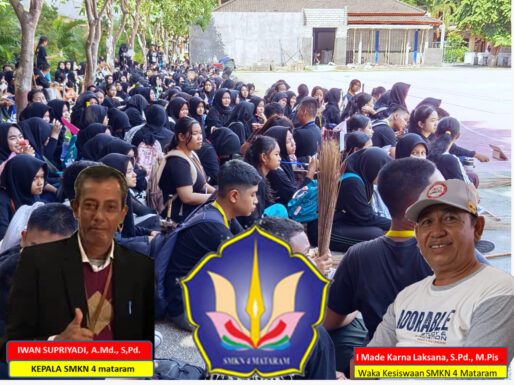 Kepala SMKN 4 Mataram Iwan Supriady, AMD., S.Pd., melalui Waka Kesiswaan SMKN 4 Mataram I Made Karna Laksana, S.Pd., M.Pis., diruang kepala SMKN 4 Mataram , Sabtu 26 Juli 2025.