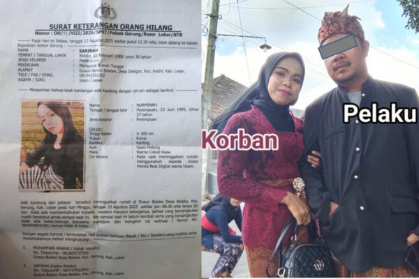 Psikopat Cor Kekasihnya Dalam Sumur BTN di Desa Perampuan Lombok Barat