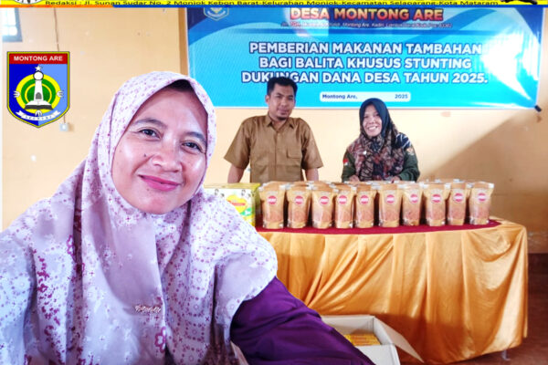 Pemdes Montong Are Entaskan Stunting Bagikan Tunjangan Gizi Sasar 75 Balita dan Ibu Hamil
