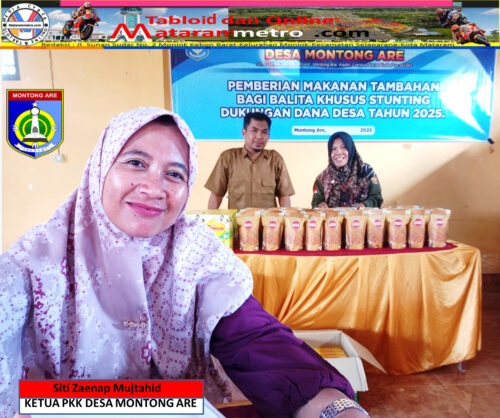 Pemdes Montong Are Entaskan Stunting Bagikan Tunjangan Gizi Sasar 75 Balita dan Ibu Hamil