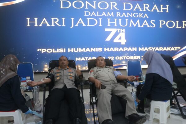 HUT Humas Polri Ke-74, Mapolda NTB Galang Donor Darah Berkontribusi Untuk Masyarakat