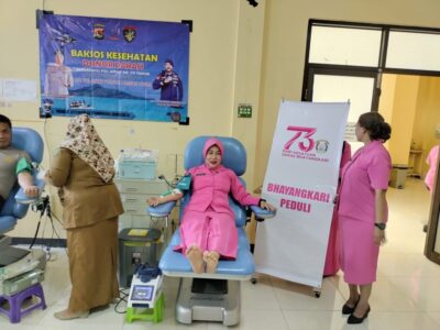 Kapolres Lombok Utara dan Bhayangkari Turun Tangan Bhakti Sosial, Setetes Darah Demi Kemanusian