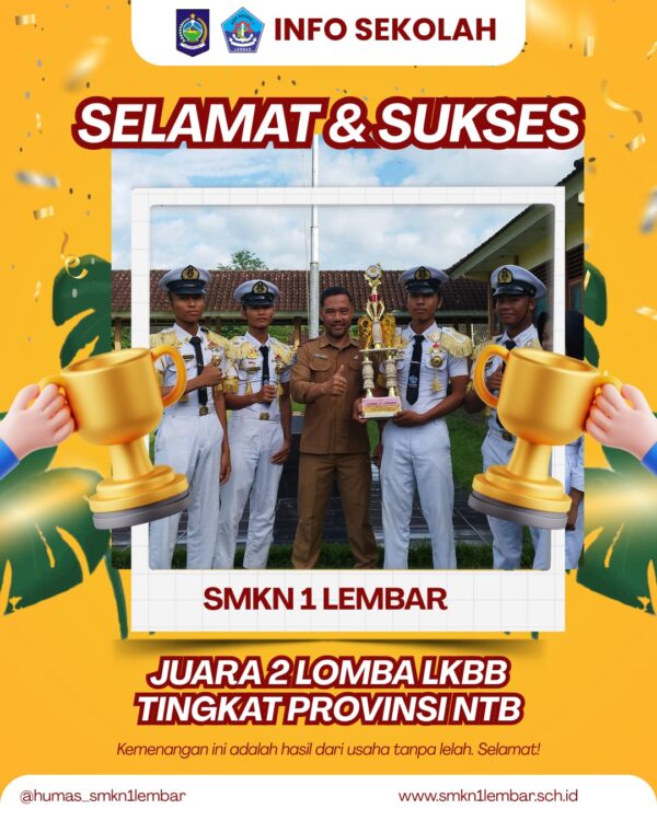 SMKN 1 Maritim Lembar Raih Juara 2 Caraka LKBB NTB 2026