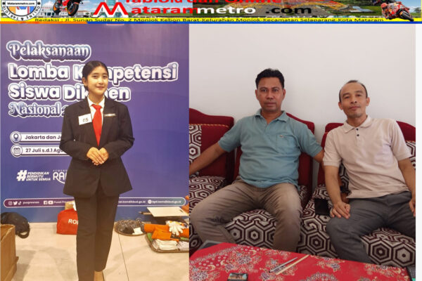 Kepala SMKN 1 Tanjung Muh. Syarfudin A Rahman, S.Pd., dan Waka Kesiswaan SMKN 1 Tanjung Riza Fahlawi, S.Pd.,