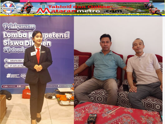 Kepala SMKN 1 Tanjung Muh. Syarfudin A Rahman, S.Pd., dan Waka Kesiswaan SMKN 1 Tanjung Riza Fahlawi, S.Pd.,