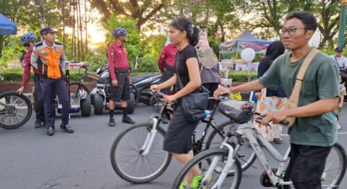 Ditpamobvit Polda NTB Amankan Car Free Day Udayana, Warga Beraktivitas dengan Aman dan Nyaman