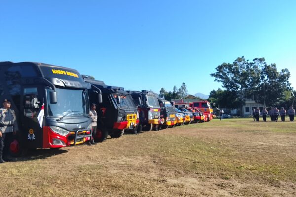 Direktorat Samapta Polda NTB Gelar Apel Kesiapan Personel dan Peralatan Penanganan Karhutla,